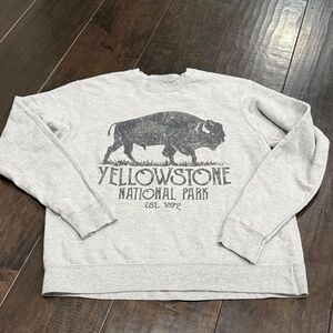 Gray Yellowstone National Park Sweater